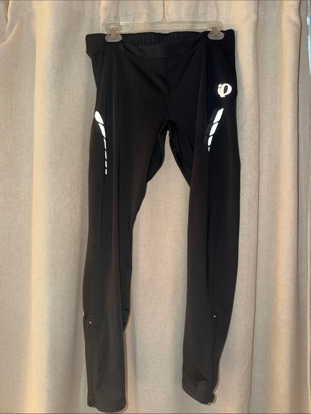 Pearl Izumi Black Cycling Tights with Reflective Accents Size XL no padding
